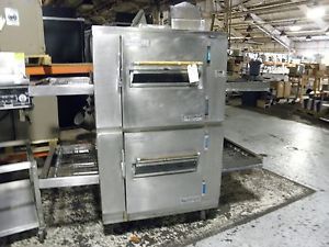 Lincoln 1000 double stack nat gas 32&#034; sandwich bread pizza conveyor oven for sale