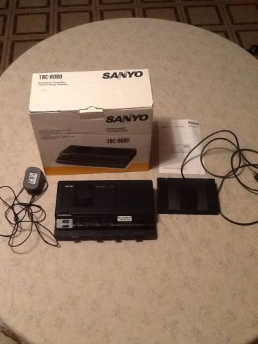 Sanyo TRC8080 Analog Standard Cassette Dictation Transcriber &amp; Foot Pedal