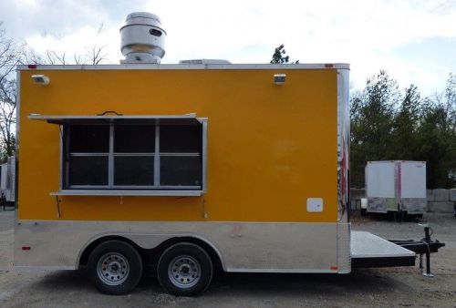 Concession trailer 8.5&#039; x 14&#039; yellow food event catering for sale