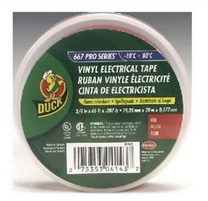 Shurtech 3/4&#034; x 66&#039; Red Color Vinyl Electrical Tape 04143