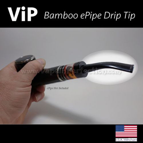 Vip epipe curved bamboo drip tip for 510 tank  free usa shipping! for sale
