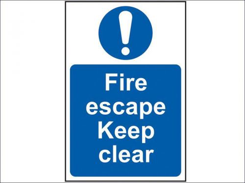 Scan - fire escape keep clear - pvc 200 x 300mm for sale