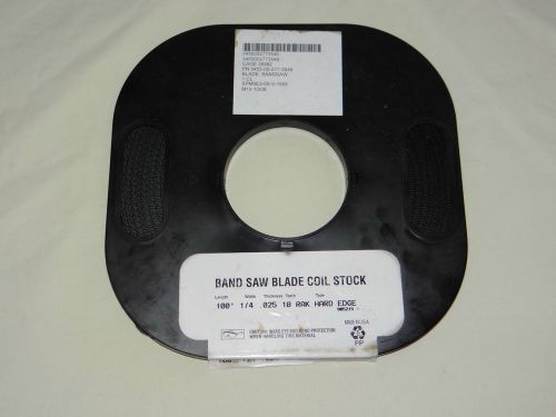 Band saw blade 100&#039; coil 1/4&#034; x .025 x 18 rak hard edge metal cutting, new for sale