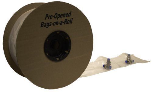 3.0&#034; x 4.0&#034; x 2.0 Mil Clear Auto Fill Pre-Opened Poly Bags-On-a-Roll for Autobag
