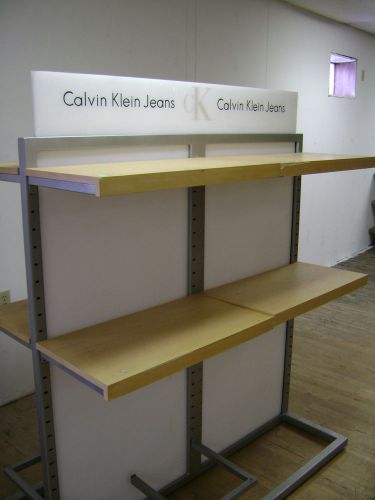 Calvin klein jeans retail shelving  rack 8 shelf clothing display rack for sale