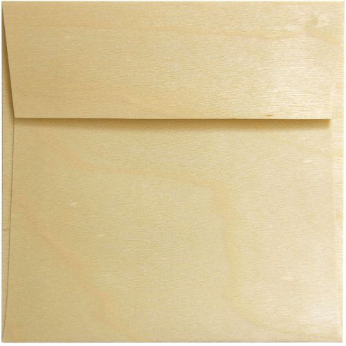 BARC Wood Veneer 5 Inch X 5 Inch Envelopes 5/Pkg-Birch Wood 855697005216
