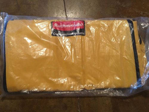 Rubbermaid Commercial Zippered Vinyl Cleaning Cart Bag RCP 6183 YEL BAG ONLY
