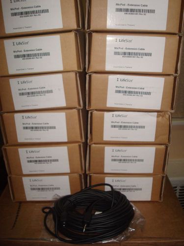 Lot of 12 New Genuine LifeSize MicPod Extension Cable. Also works w/3.5 mm Cable