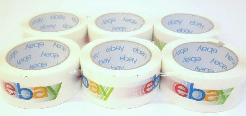 6 Six Rolls of Ebay Branded Packing Packaging Tape for Shipping