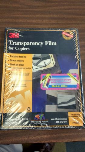 3M Transparency Film for Laser Printers/Copiers- 100 Sheets - 8 1/2&#034;x11&#034; NEW