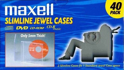 Maxell CD-365 Slim Repl.Jewel Boxes-Clear-40Pk Misc