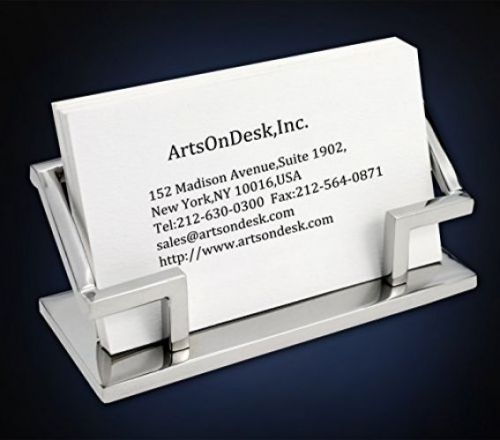 ArtsOnDesk Modern Art Business Card Holder Mr101 Stainless Steel Mirror Polish