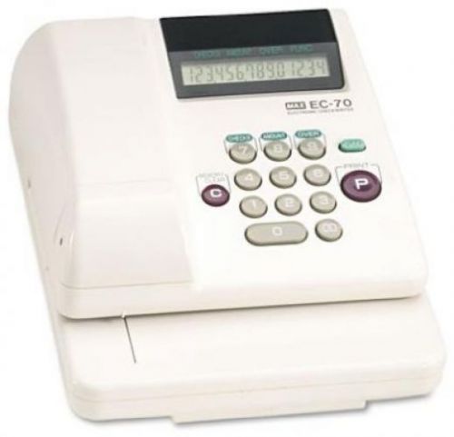 Max EC-70 Max Model EC-70 Electronic Checkwriter, 14-Digit, 7-7/8w X 9-5/8d X