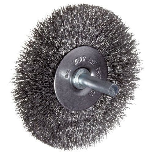 Crimped wire wheel 6 &#034; wide face 6000 rpm coarse 5/8 &#034; - 1/2 &#034; arbor brush vorte for sale