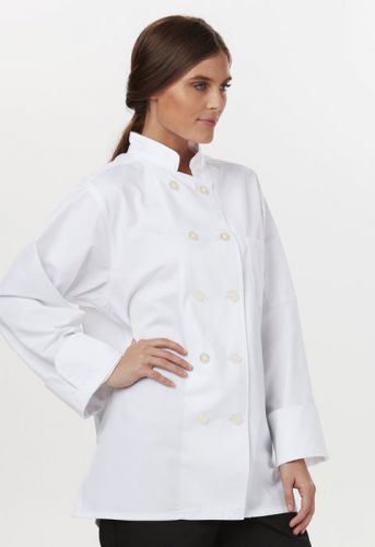 Dickies Women&#039;s Classic Chef Coat White  DC414 WHT FREE SHIP!