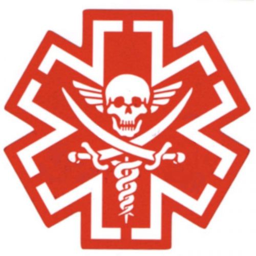 TacMed Pirate Decal - Red Medical Decal EMS TAC Medic