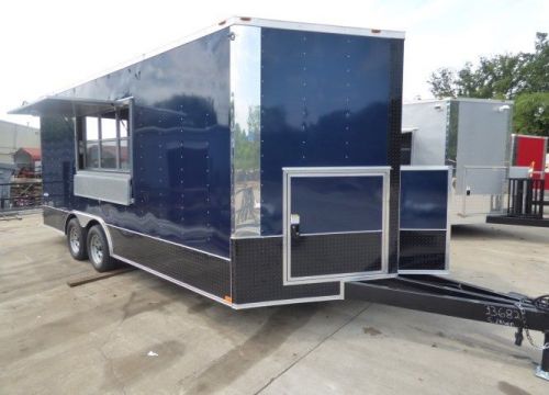 Concession trailer 8.5&#039; x 16&#039; indigo blue - food event catering for sale