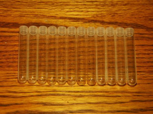 Lot of 12 Small 12.5 X 75mm Vials with Caps