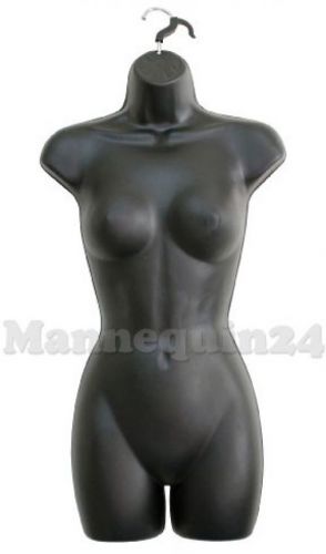 Female Dress Black Plastic Mannequin Body Form. Great For Displaying Small and