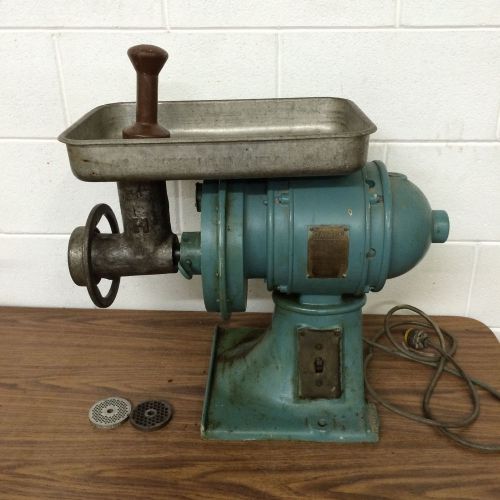 Large Commercial Industrial Vintage Electric Meat Grinder