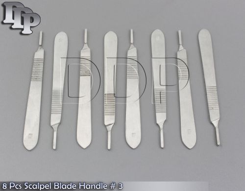 Scalpel Blade Handle 3 # Stainless Steel Surgical Dental Orthopedic 8 Pcs