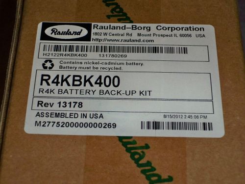 Rauland-Borg R4KBK400 R4K Battery Back-Up Kit H2122R4KBK400 NEW Factory Sealed