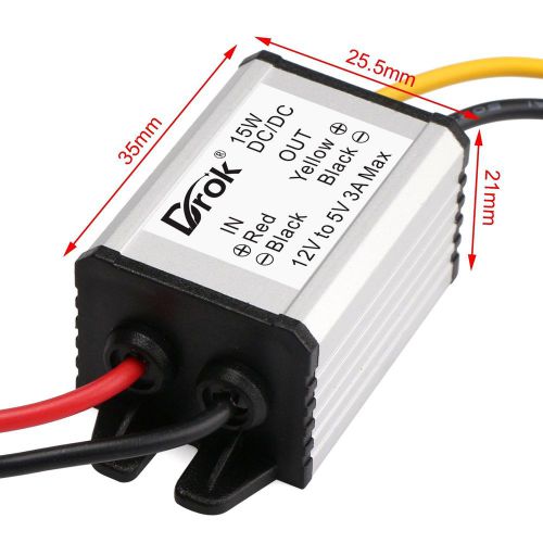 Micro electric dc buck volt converter dc-dc 6.3-22v 12v to 5v 3a/15w auto power for sale