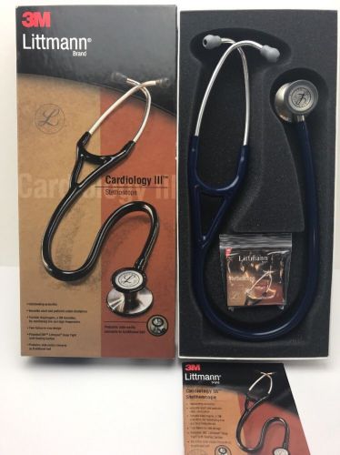 3M Littmann Cardiology III Stethoscope, Navy Blue Tube, 27 inch, 3130