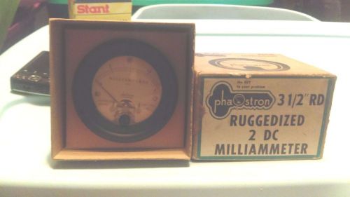 Vintage PHASTRON 3 1/2 RD RUGGEDIZED 2C MILLIAMETER