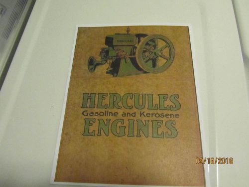 Hercules  Hit and Miss Gas and kerosene Engine Color Catalog  Reprint make break