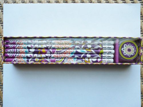 Box set of Vera Bradley pencils Plum Crazy new
