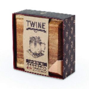 Twine Old Kentucky Home  Coasters  1/2 in. H x 4 in. L x 4 in. W Wood