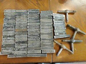 Letterpress Quoin huge lot W/ 4 keys challenge, Hempel / Improved &amp; more