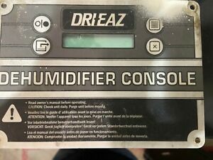 USED DRIEAZ CONTROL PANEL 08-00259(S) FOR DEHUMIDIFIER MODELS 1200 AND EVOLUTION