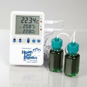 Health Care Logistics Traceable High Accuracy Thermometer w/ 2 probe bottles