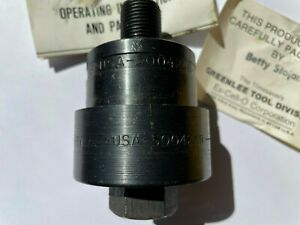 GREENLEE Radio Chassis Knockout Punch 1-7/8&#034; 3Pc MADE IN USA GOOD USED CONDITION