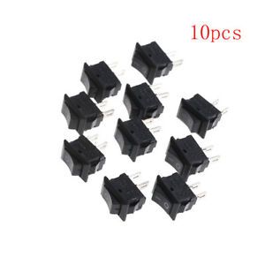 10x 10*15MM Small Black Rocker Switch KCD1-11 250VAC/3A 6A 125V AC 2P Switche OR