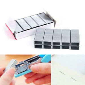 1 Pack 12mm Creative Silver Stainless Steel Staples Office Binding Supplies dn