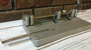 Vintage Wilson Jones Hummer 3 Hole Punch Model 314 1970s Chrome Heavy Duty Steel
