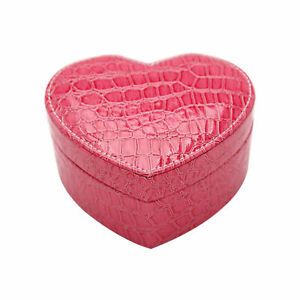 Gift Faux PU Leather Display Jewelry Box 2 Layers With Mirror Crocodile Pattern