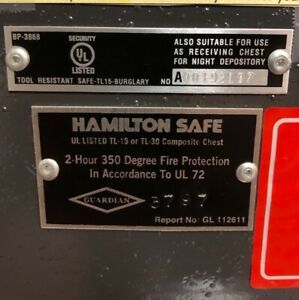 Hamilton Safe - Composite TL15 fire resistant safe. 2 hours @ 350 degrees
