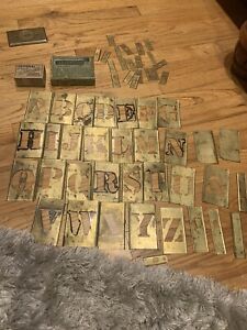 Vintage Reese&#039;s Adjustable Interlocking Marking Stencils 2&#034; COMPLETE 32 Pieces+