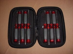 SCREW DRIVER SET 11 PIECE DENIER NYLON ZIPPERED SLIM  BLACK CASE ELECTRONICS