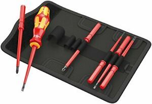 Wera - 5003470001 KK VDE 60i/7 Insulated Interchangeable Blade Pouch Set SLOT...