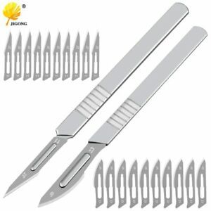 10pcs 11# 23# Carbon Steel Scalpel Blades + 1pc Handle Scalpel DIY Cutting Tool