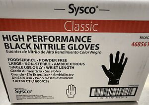 Nitrile Gloves Black Case Large