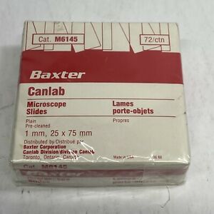Canlab Baxter Microscope Glass Slides 25mm x75mm Plain Sterile Lab Products 75pc