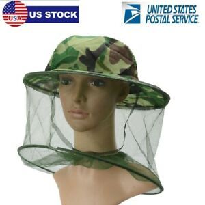 2Pcs Green Beekeeping Face Mask Cap Mosquito Bug Net Bee Mesh Head Hat Camping