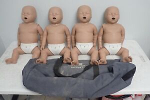 Lot of 4 Prestan Professional Infant CPR Training Manikin with Carrying Bag