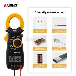 Digital Multimeter Tester AC DC Volt Ohm Amp Clamp Meter Auto Range Handheld US